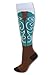 Cowgirl boot Socks Brown/Teal S/M