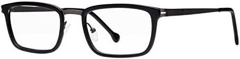 eyeOs Model 'Anton' High Definition, Anti Glare Men's Rectangular Metal Readers, Dressy, Light Weight