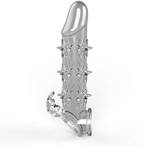 Men'S Fun Condom Crystal Soft Condom Retractable Delay Condom Spike Set (2 Models)