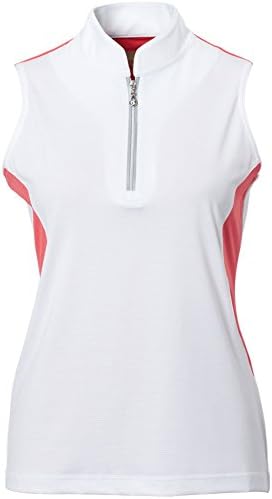 Sport Haley Womens MIA Sleeveless Polo White/Red XS