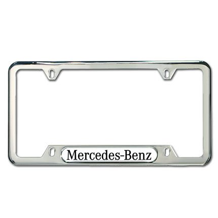 Genuine mercedes benz polished stainless steel license …