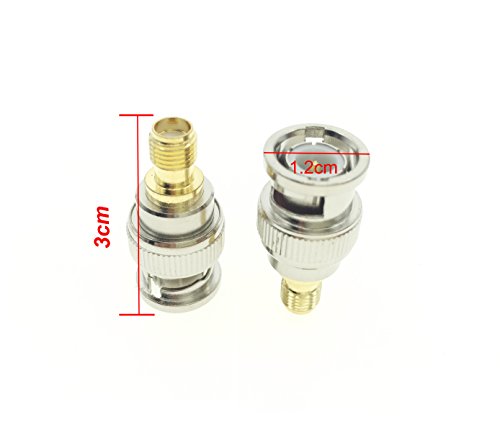 BNC Male to SMA Female Plug Jack RF Coaxial Adapter Connector Converter (10Pcs)