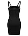 Meaneor Women Plus Size Sequined Sequin Embellished Sleeveless Sexy Club Party Bodycon Strap Dress,(Black XXL)