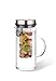 Fruit Infusion Pitcher by Littlesomething - Best Quality Glass Jug With Stainless Steel Twist Cap – Healthy Flavored Water, Tea & Refreshment Drinks – Large BPA-Free Infusion Core Rod – 1000 ml, 34oz