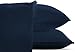Utopia Bedding Cotton Pillow Case (Pack of 2) – (King, Navy) – 100% Cotton Sateen for Maximum Softness and Easy Care - Elegant Double-Stitched Tailoring