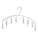 Set of 2,Stainless Steel Laundry Drying Rack Clothes Hanger with 8 Clips for Drying Socks, Baby Clothes, Cloth Diapers, Bras, Towel, Underwear, Hat, Scarf, Pants, Gloves