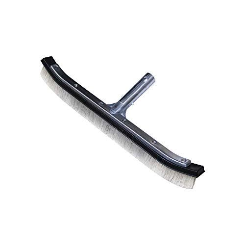 Daveyspa 18''Heavy Duty Swimming Pool Brush Nylon and Stainless Steel Wire Hybrid Algae Brush for Walls,Tiles & Floors Curved Cleaning Brushes - Thumbnail 3