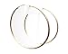 Clip-on Earrings Gold Tone Hoop Earrings Simple Thin 2.25 inch Hoop