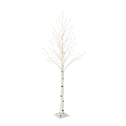Hairui Pre Lit Birch Tree 4ft 72 LED for Home Decoration