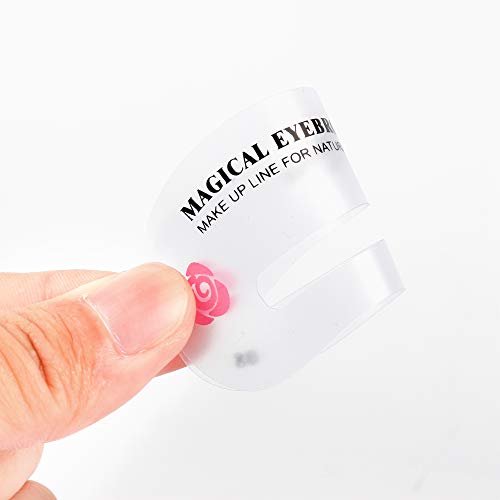HUIHUIBAO 24 Pieces Reusable Different Styles Eyebrow Shaping Stencils and 2 Pieces Eyebrow Razor