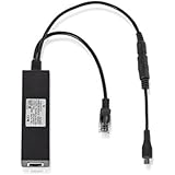 PoE Splitter for Nest Cam Outdoor &amp; Nest Cam Indoor, iPads and other Tablets, Remote USB Power over Ethernet, Use with PoE Switches, 5Volts 10 Watts Output by Wasserstein (Female USB &amp; MicroUSB)
