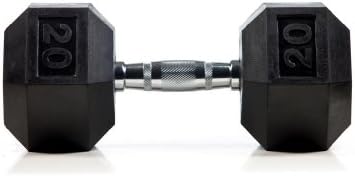 Hype Black Rubber Hex Dumbbells Pairs