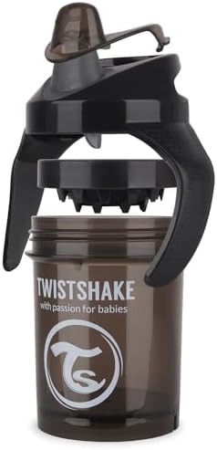 Mini Cup Vaso de Aprendizaje para Beber con Antiderrame Boquilla de Blanda 230 ml, Taza de Entrenamiento para Sorber para Bebé y Mezclador de Frutas, Sin BPA, 4+ Meses, Negro