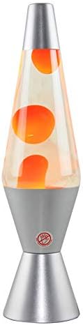 QTRT Lava Lamp, Volcano Lava Lamp Jellyfish Lamp Decoration Lamp Creative Bedside Lamp Night Light Romantic Dream Bedroom Lamp, Yellow Wax/Blue Liquid/Orange/Red/White