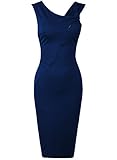 WOOSEA Women's Retro 1950s Style Sleeveless Slim Business Pencil Dress