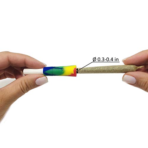 Silicone Cigarette Holder - Smoking Accessories - Tips for Rolling Papers and Raw Papers - 1.5 × 0.28-inch Green - Set of 2