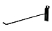 SSWBasics 12 inch Black Peg Hook for Slatwall - Pack of 50 - Metal Display Hooks for 3” on Center Slatwall
