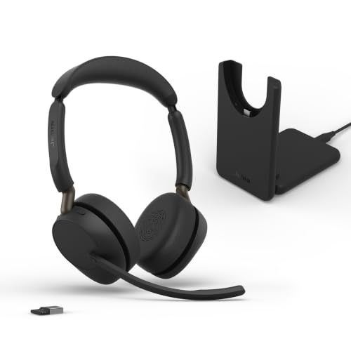 Jabra Evolve3 65 kabelloses Bluetooth-Headset mit Mikrofon, UC, USB-A
