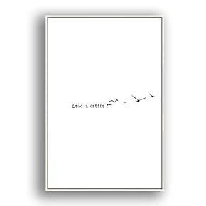 Framed Canvas Wall Art for Living Room, Bedroom Simple Words Canvas Prints for Modern Home Decoration Ready to Hang - 16"x24" inches
