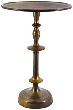 Moycor Antique Side Table, Metal, Bronze, 41 x 41 x 62 cm