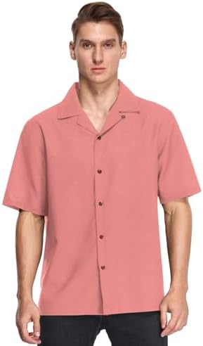 coral dress shirts for guys Men's Satin Dress Shirt Convertible Cuff Regular Fit in Coral With Tie And Pocket Square 21 35/36 / Coral