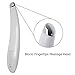 F01 Eye Massager Sonic Anti-aging Heated Wrinkle Pen for Puffiness, Dark Circles, Battery Powered - White&Silver