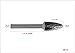 YUFUTOL SF-5 Tungsten Carbide Burr Tree Shape Radius End Double Cut Rotary Burr File(1/2” Cutter Dia X 1”Cutter Length) with 1/4'' Shank 45mm Length,1pcs