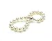 HinsonGayle AAA Handpicked 7.5-8mm White Round Freshwater Cultured Pearl Bracelet Silver 7.5"