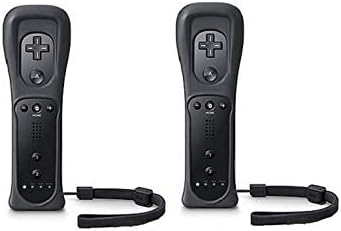 LION FISH - Remote Controller (2 Packs) for Nintendo Wii&Wii U Video Game (No Motion Plus). (Black)
