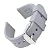 Archer Watch Straps - Soft Silicone Quick Release Watch Bands (Platinum Gray, 20mm)