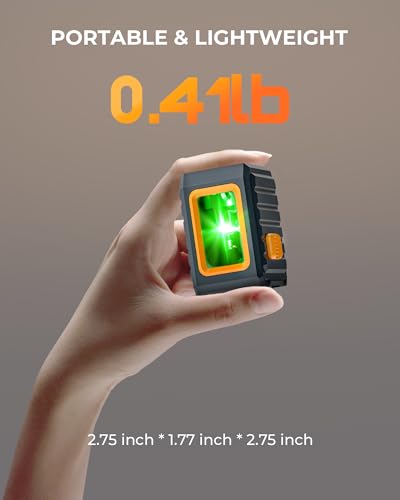 CIGMAN Green Laser Level with Auto Leveling and Manual Mode, 30M Pulse Mode, 4 Brightness Levels, High Accuracy ±0.3mm/1M, Includes AA Batteries and Stand
