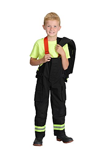 Aeromax Jr. Fire Fighter Bunker Gear, Black, Size 4/6