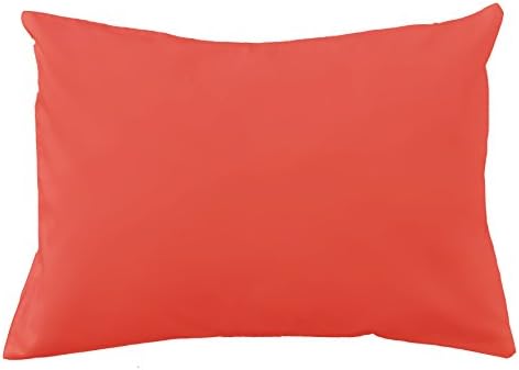Cotton Toddler Pillowcase (Solids and Polka Dots) (Red)