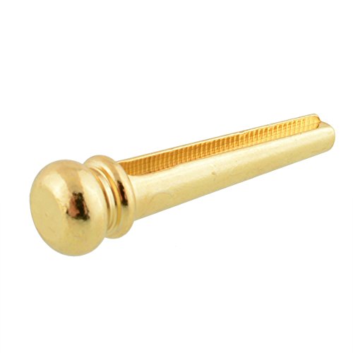 Xinzhi Guitar Bridge Pins- 6Pcs Brass Guitar Strings Fixed Cone Acoustic Guitar Replacement Parts