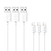 [Apple MFi Certified] [3-Pack] Anker 3ft / 0.9m Premium Lightning to USB Cable with Ultra Compact Connector Head for iPhone Xs/XS Max/XR/X / 8/8 Plus / 7/7 Plus, iPod and iPad (White)