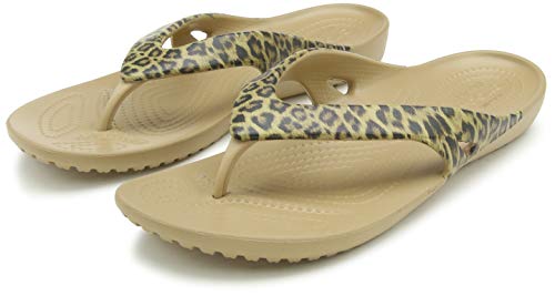 crocs kadee ii leopard print flip