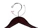 Amber Home 5 Pack Walnut Wide Shoulder Wooden Suit Coat Hangers with Non Slip Pants Bar, Solid Wood Jacket Clothes Hangers Smooth Finish for Dress, Pants, Heavy Clothes (Walnut, 5 Pack)