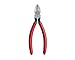 Jonard JIC-7858 Telecom Tapered Nose Diagonal Cutting Plier with Red Plastic Handle, 6-1/2