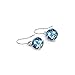 Crystal Dangle Earrings - Austrian Crystal Drop Hook Earrings Silver Tone - Everyday Wear For all Occasions - Jewelry Gift for Women - Created Aquamarine Aqua Blue