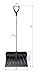 ORIENTOOLS Snow Pusher with D-Grip Handle and Foot Plate, The Shovel Perfect for Shoveling or Pushing Snow, Soils and Grains (19