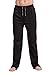 CYZ Men's 100% Cotton Jersey Knit Pajama Pants/Lounge Pants-Black-L