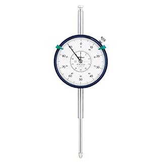 Mitutoyo 2900S-10 Dial Indicator, M2.5X0.45 Thread, 8mm Stem Dia., Lug Back, White Dial, 40-0-40 Reading, 57mm Dial Dia…