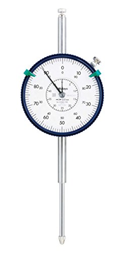 31UjfqYEZhL Mitutoyo 2900S-10 Dial Indicator, M2.5X0.45 Thread, 8mm Stem Dia., Lug Back, White Dial, 40-0-40 Reading, 57mm Dial Dia…