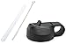 32oz Black wide mouth straw lid w/ silicone straw + straw brush for Hydro Flask & Takeya bottles (Black, 32oz)
