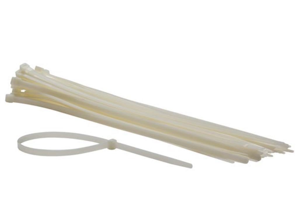 PEREL - ECTW500-50 Nylon Cable Tie Set, 8.8 mm Width x 500 mm Length, White (Pack of 50) 166127
