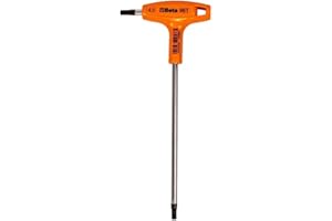 Beta 96T Metric T-Handle Hex Key Wrench 4mm | High Torque Ergonomic Allen Wrench with Dual Hex Tips | Drop Prevention Hole | Industrial Strength | Made in Italy