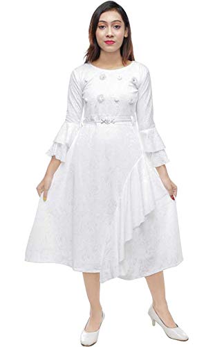 girls midi knee length party dress