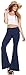 Zoozie LA Women's Bell Bottoms High Waist, Blue, 1X-Large/2X-Large