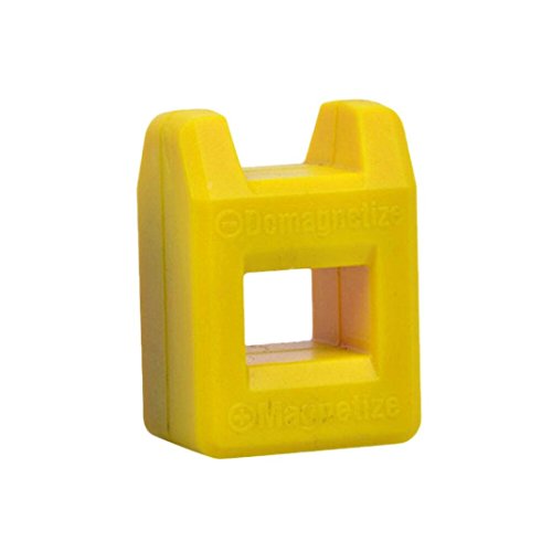 KingWo Mini Fast 2 in 1 Magnetizer Demagnetizer Tool Screwdriver Magnetic Bits (Yellow)