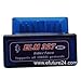 SODIAL ELM327 Latest Version V2.1 Bluetooth Super Mini ELM327 OBD2 II Scan Tool Car Auto Diagnostic Tool for Windows (blue)